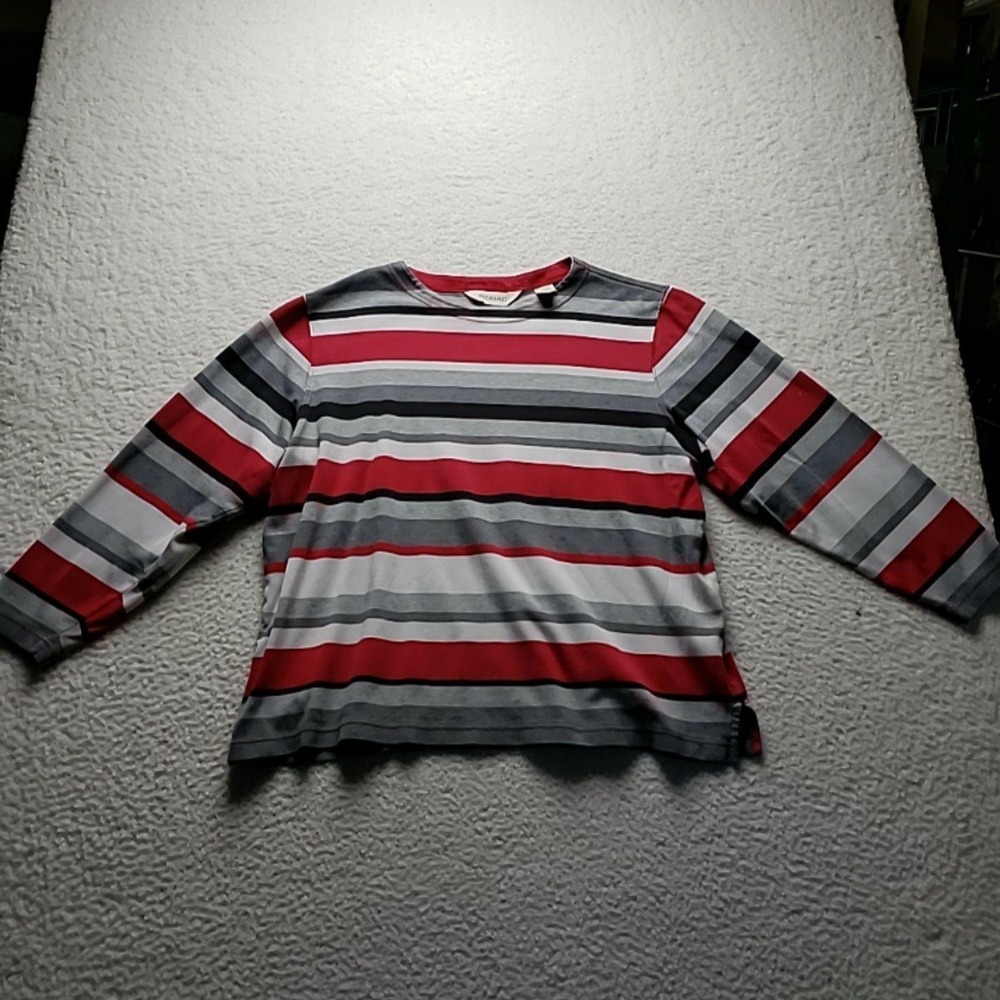 Bechamel Shirt Womens XL Multicolor Stripe Crew Neck Long Sleeve Jersey Top